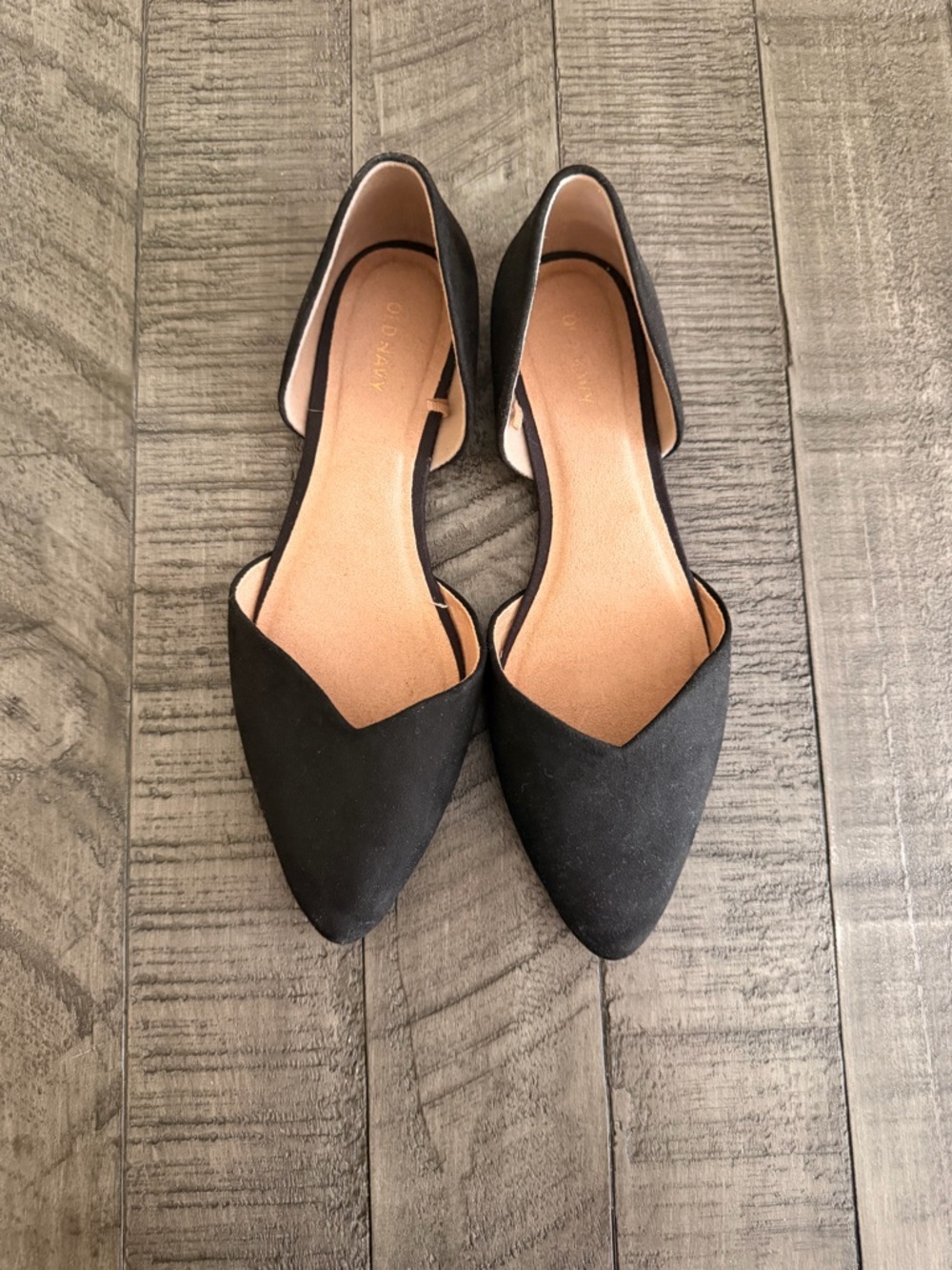 Old Navy Black Pointed D'Orsay Flats